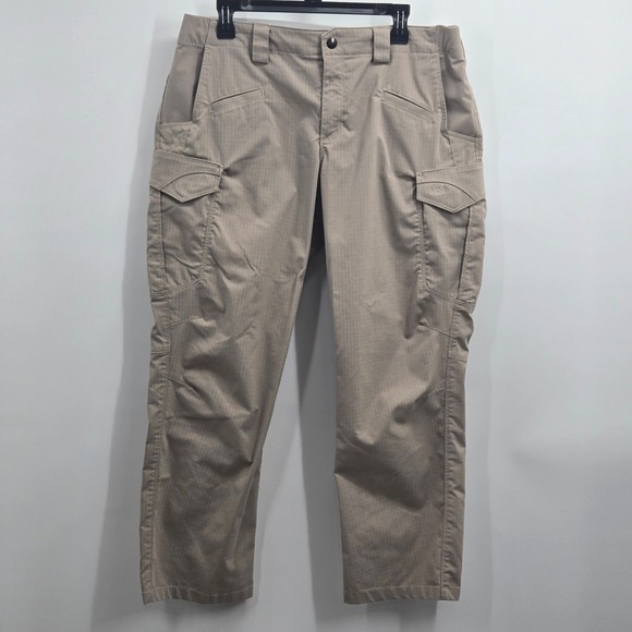 Women's 5.11 Tactical Pants, Sz 14 Short  34x28‎ Khaki Cargo Work - Picture 1 of 6